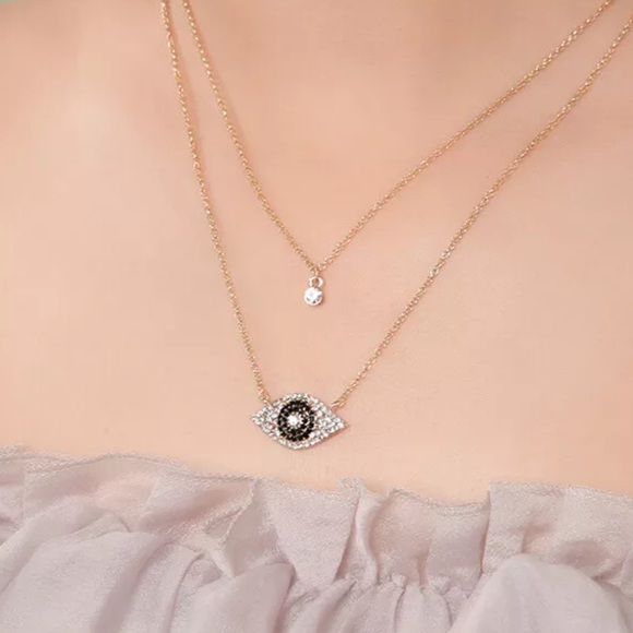 🔴 Evil Eye Layered Necklace - Picture 2 of 3
